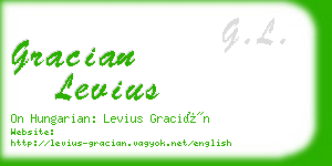 gracian levius business card